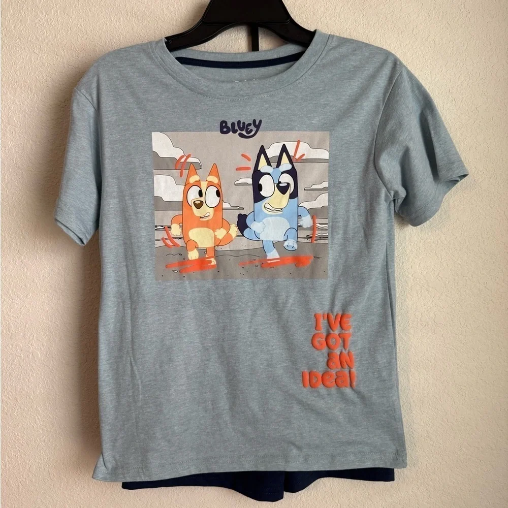 Bluey Boys Short Sleeve and shorts Matching Set - Blue size 10-NWT